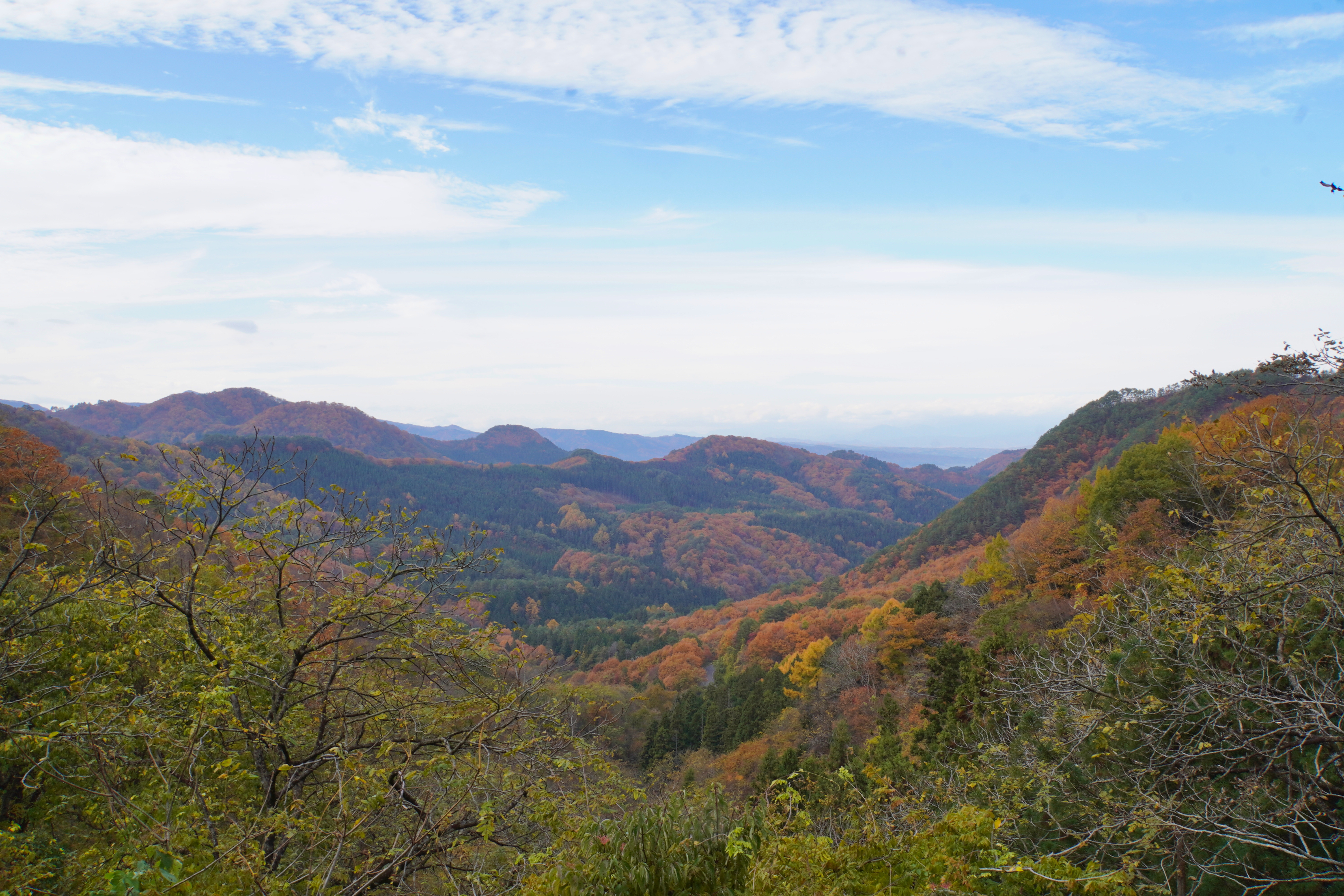 Ausblick auf dem Weg nach Ouchi-juku