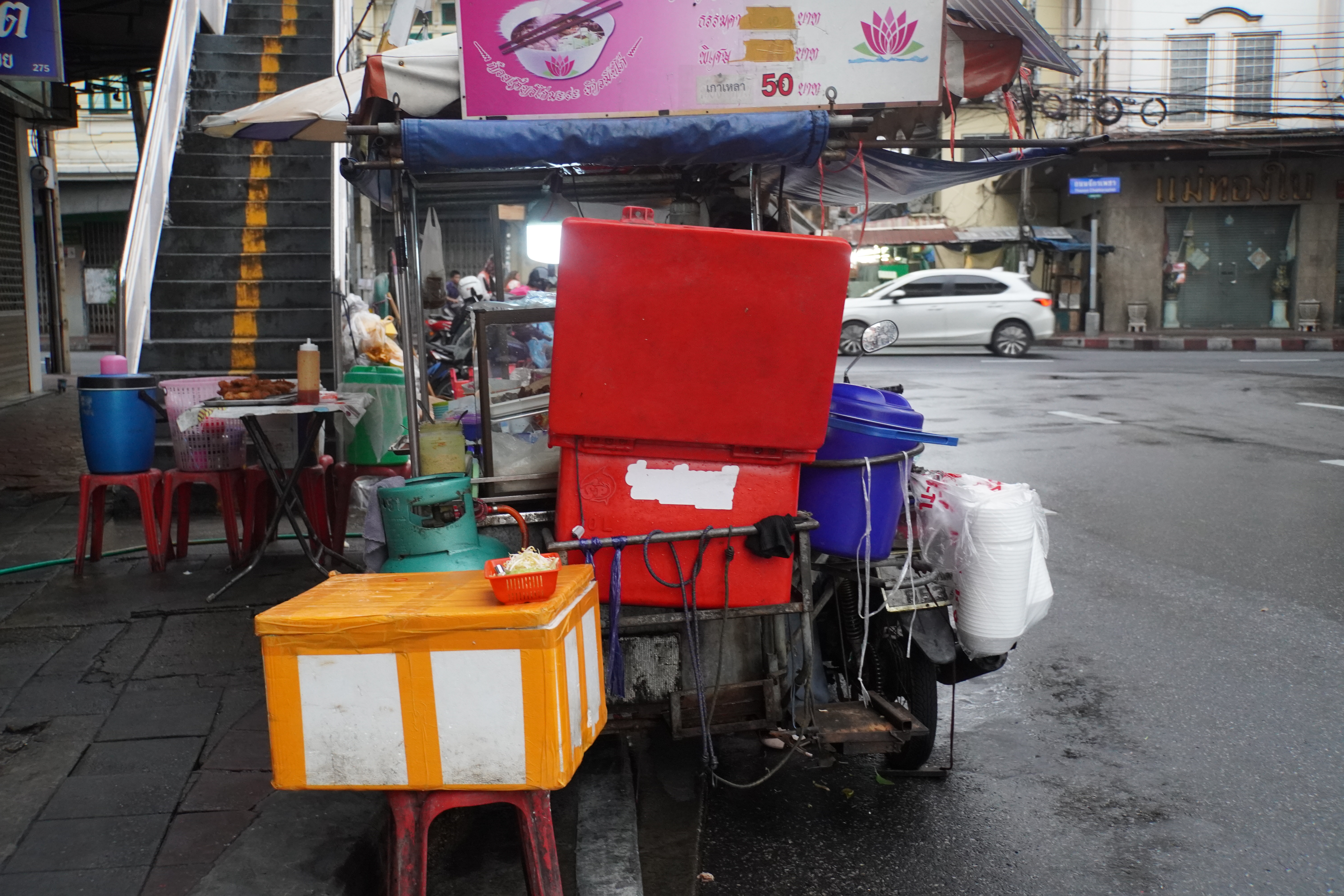 Fahr-bares restaurant an der Straße