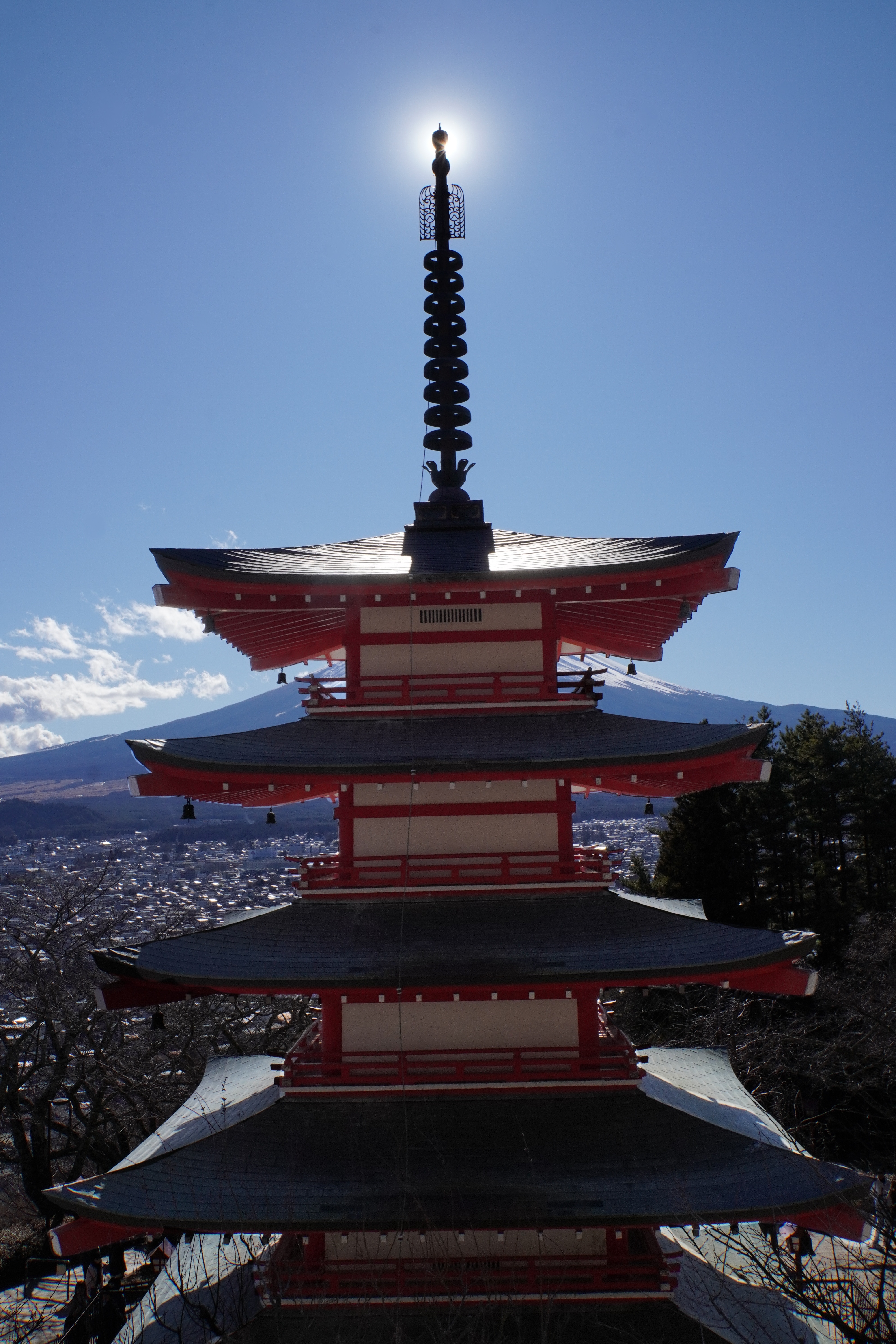 Mt. Fuji hinter Turm