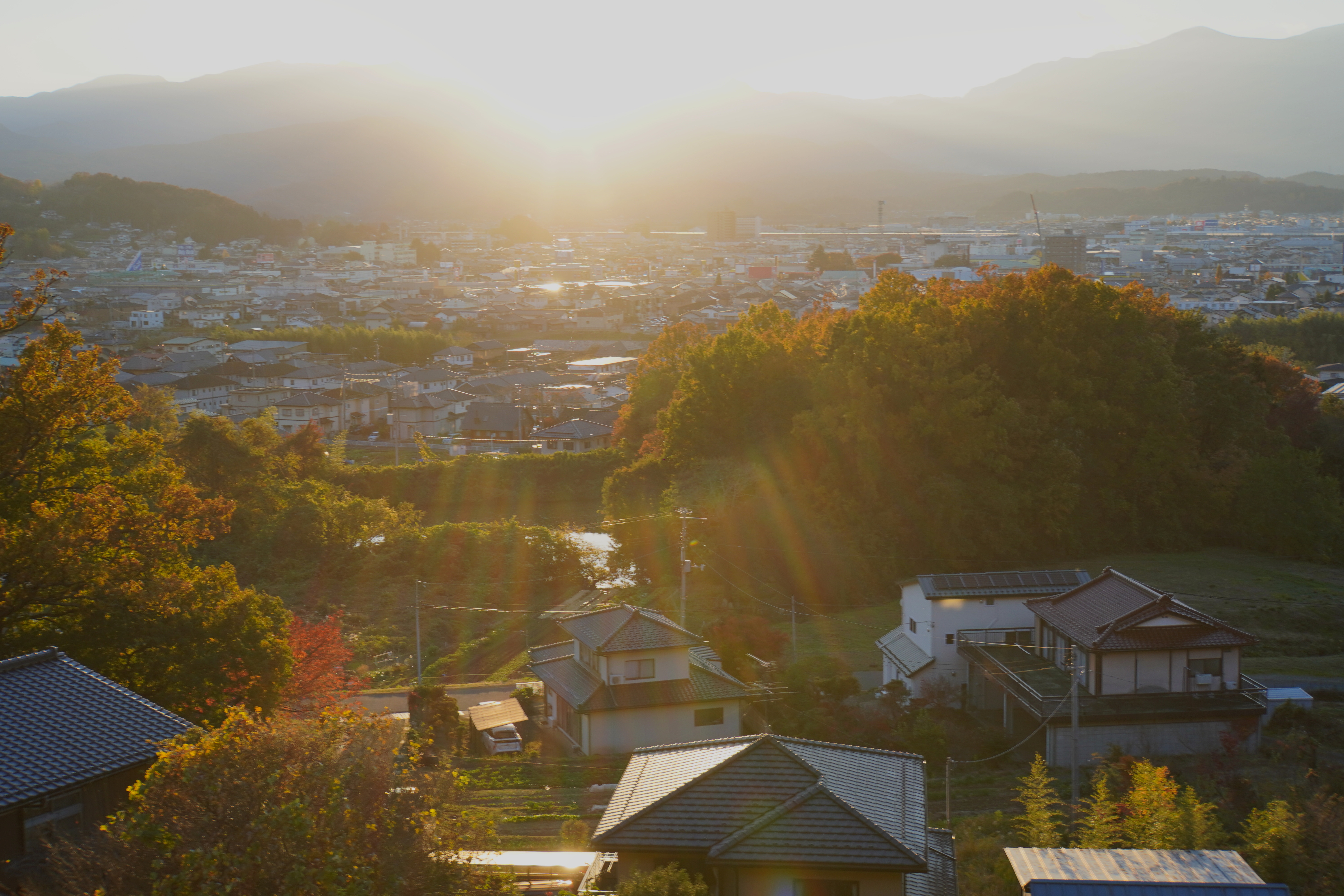 Ausblick auf weiteren Teil von Fukushima Stadt