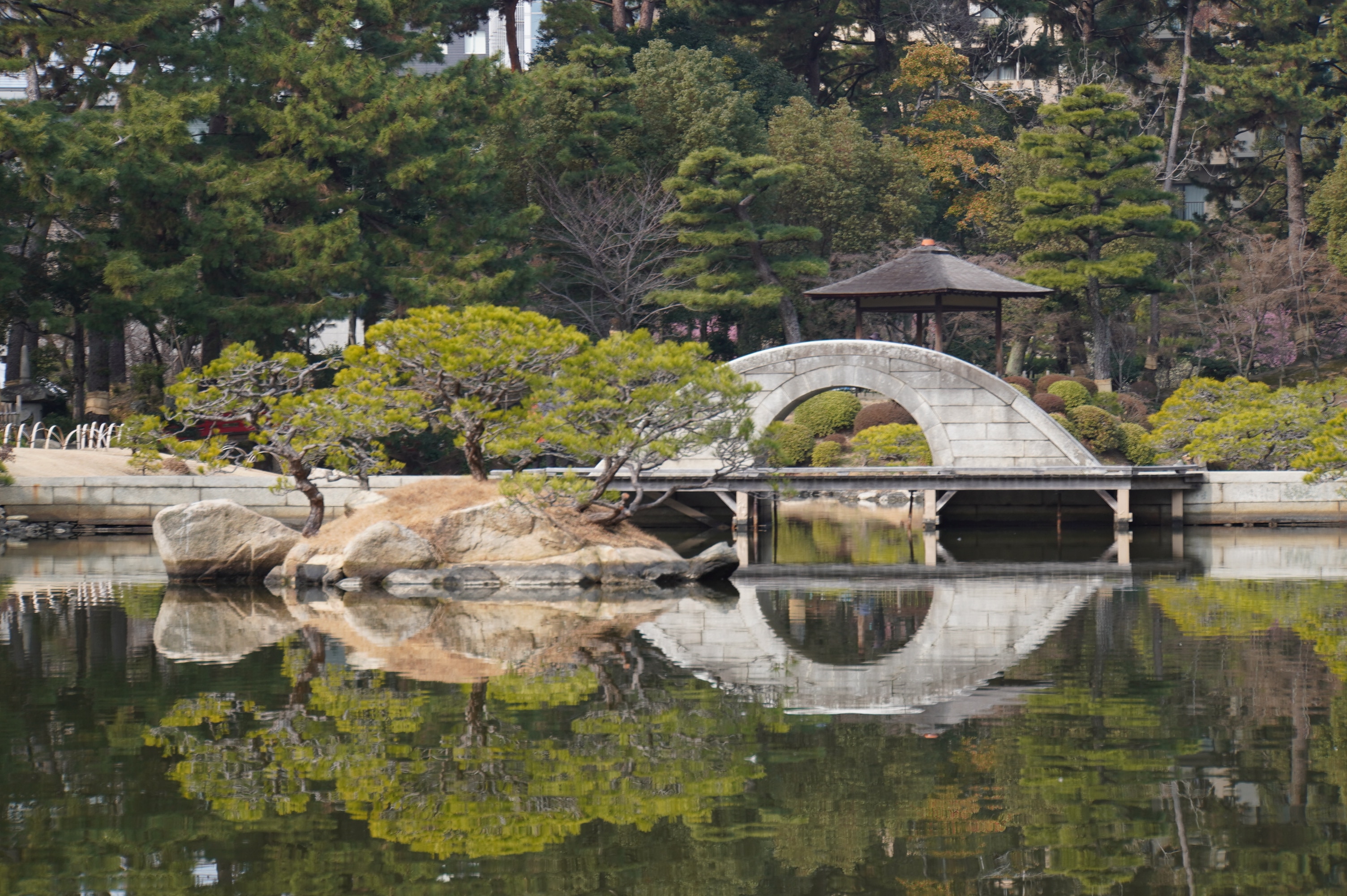 Schildkröteninsel mit Brücke
