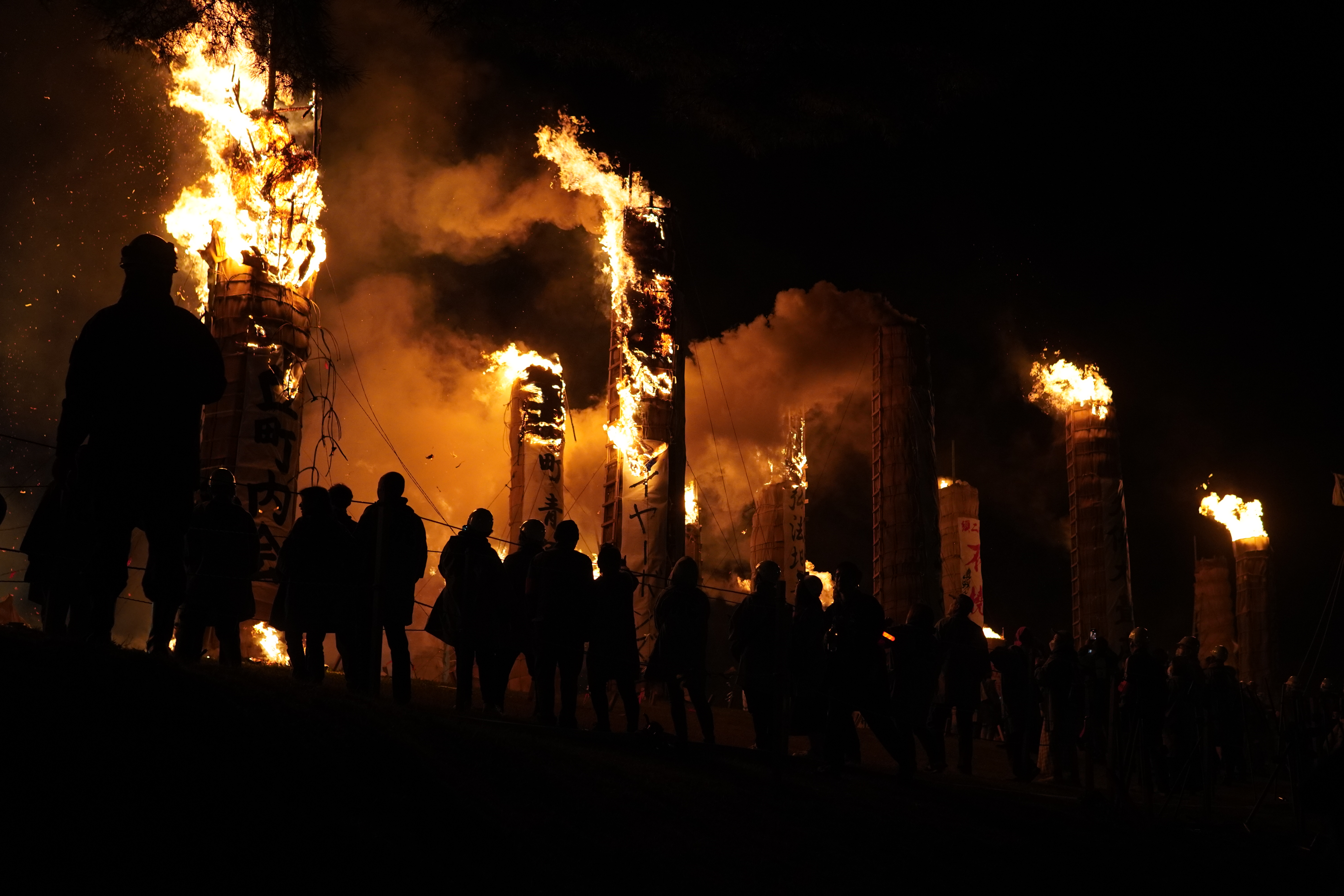 Feuerwehr vor den Fackeln