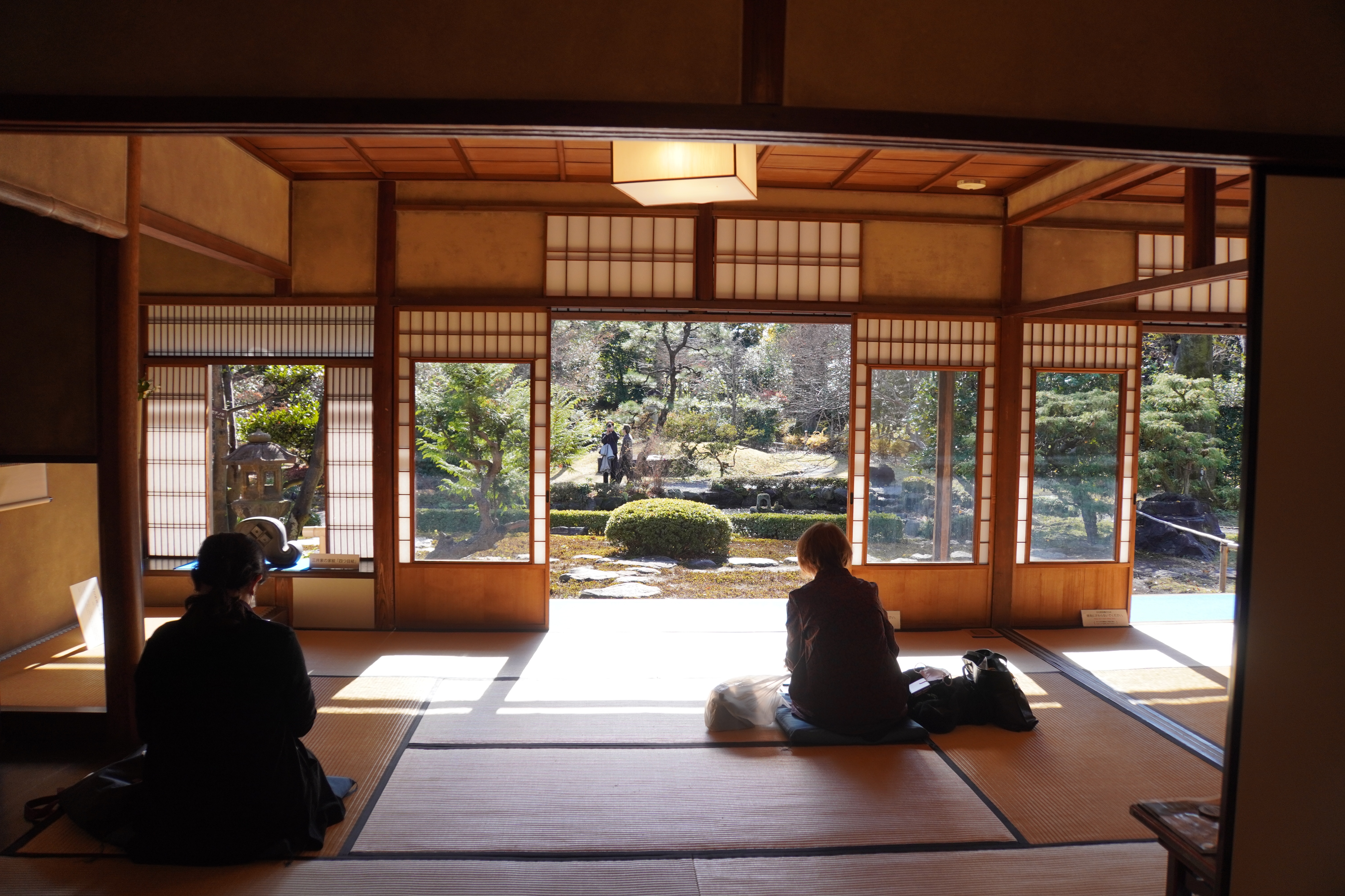 Sicht aus alter Villa auf Garten