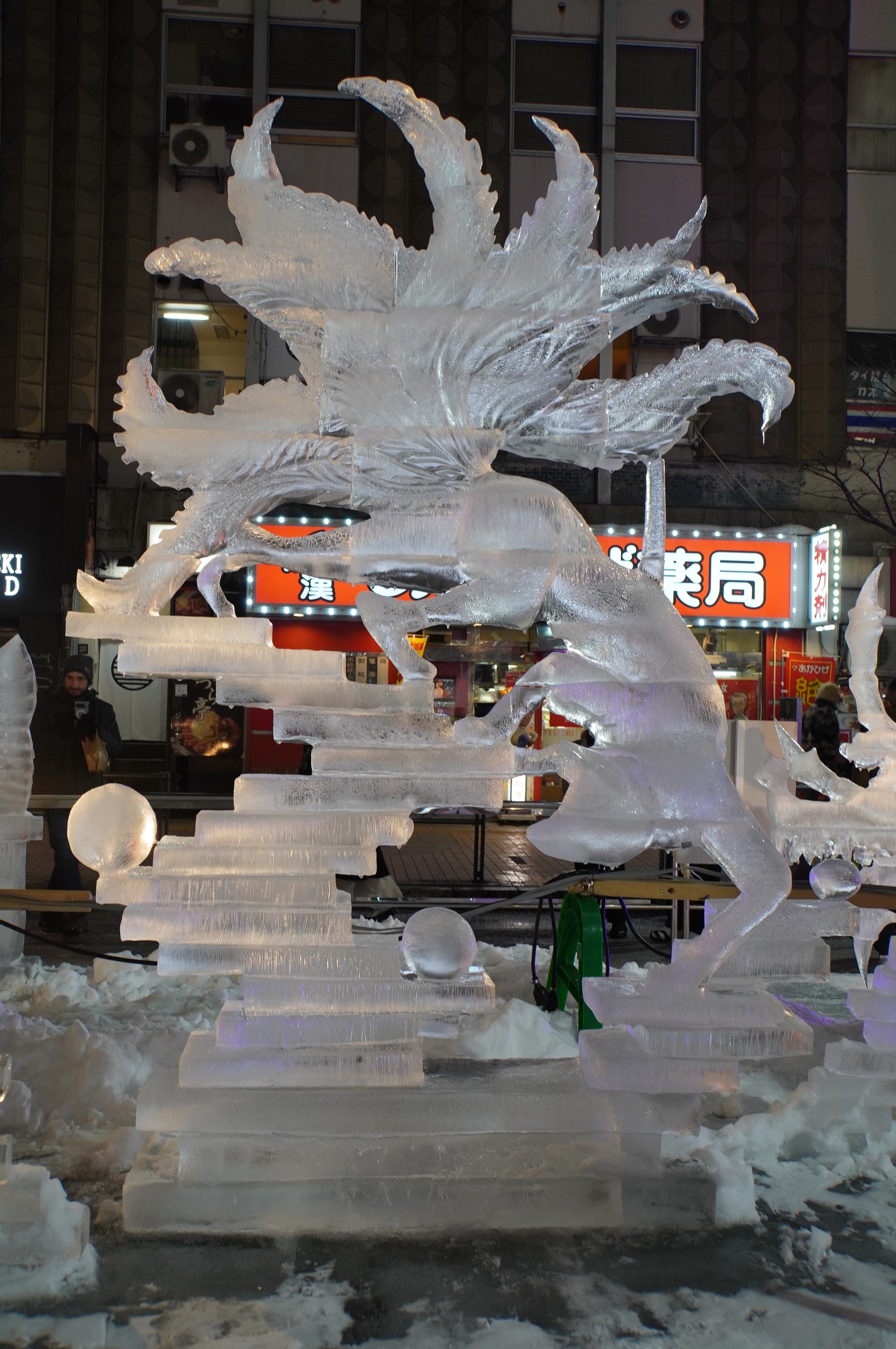 beleuchteter Eis-Fuchs