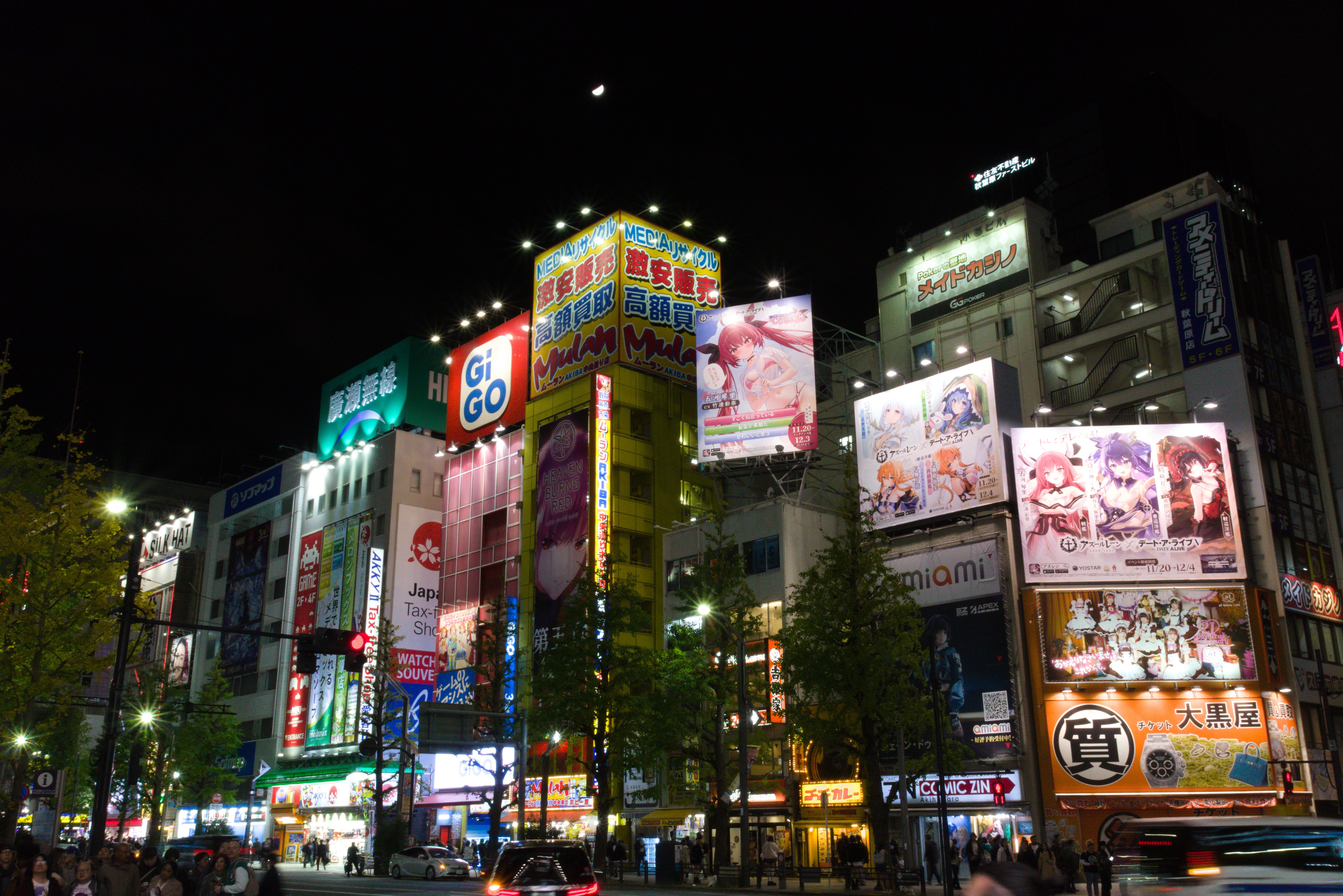 Akihabara Werbung bei Nacht