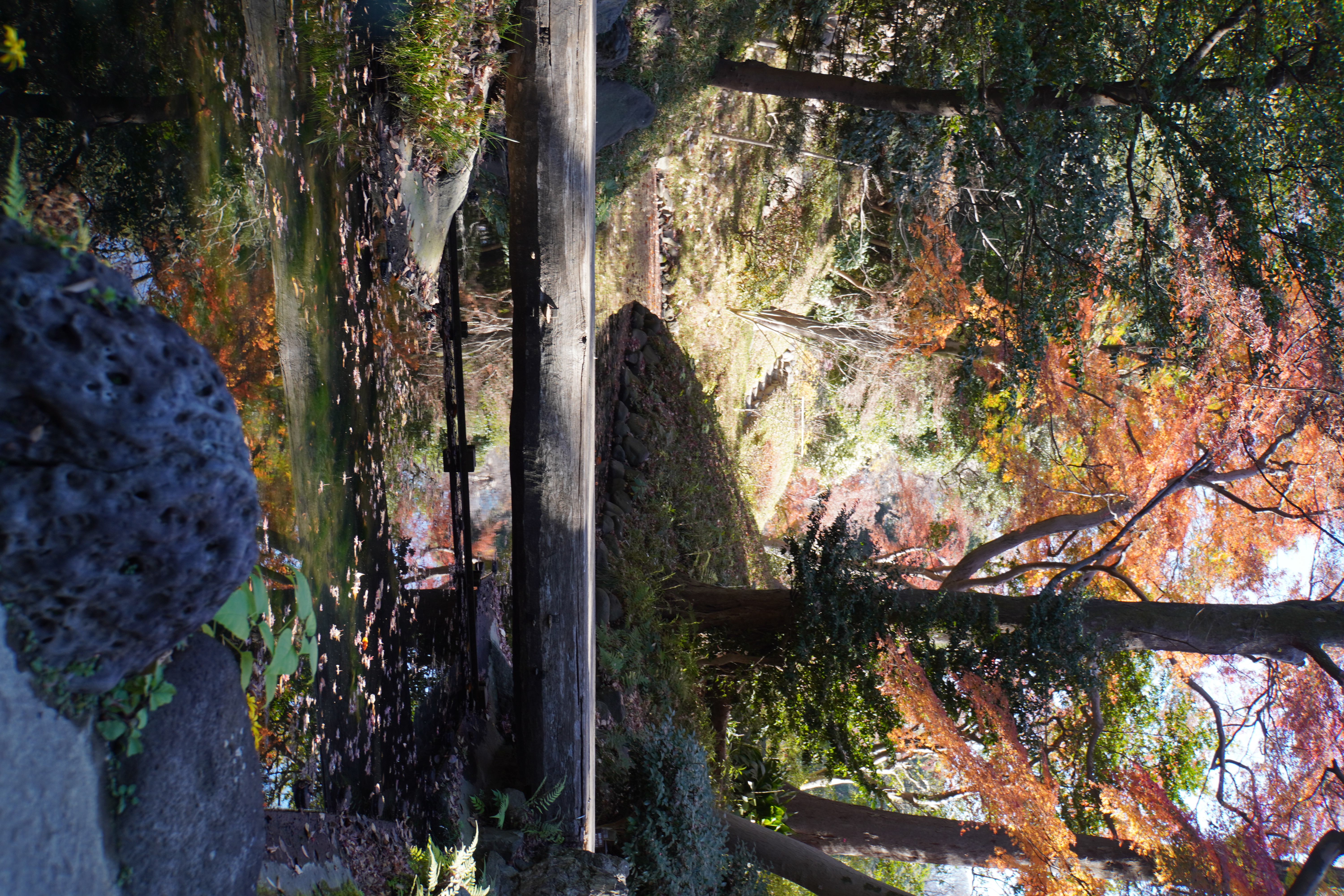 Steinbrücke in Park